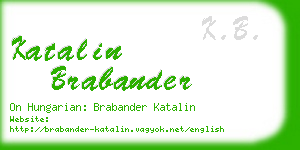 katalin brabander business card